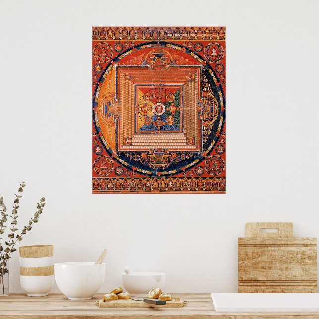 Poster Mandala de Vajradhatu Thangka (Cozinha)