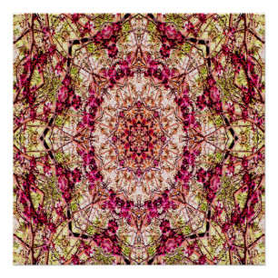 Póster Mandala do Broto Vermelho...