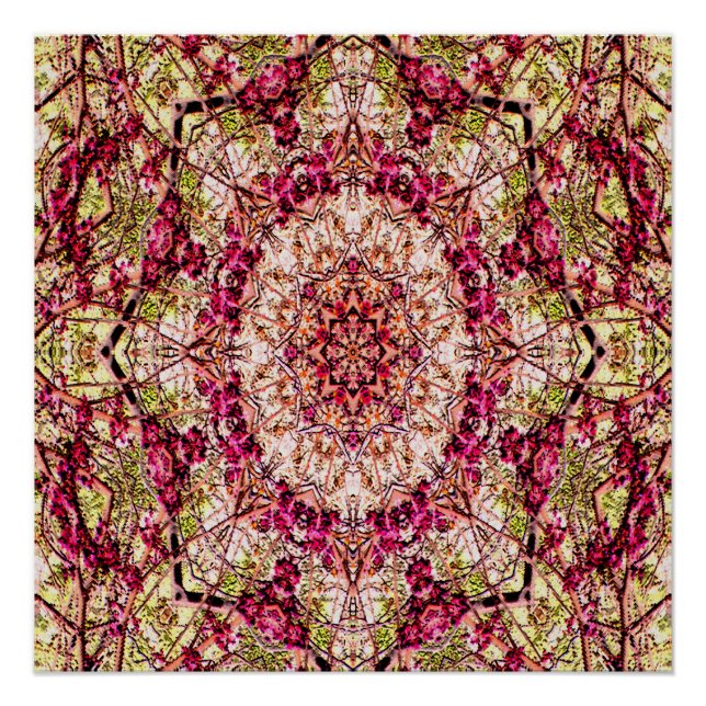 Póster Mandala do Broto Vermelho... (Frente)