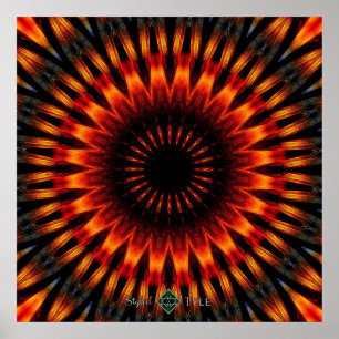 Póster Mandala do Pôr do Sol