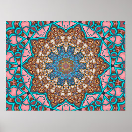 Poster Mandala do Sol Floral