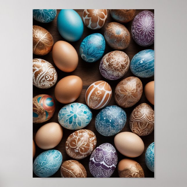 Poster Mandala Egg - Intrate Boho Floral Design (Frente)