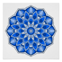 Mandala em azul