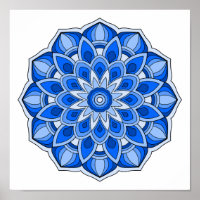 Mandala em azul