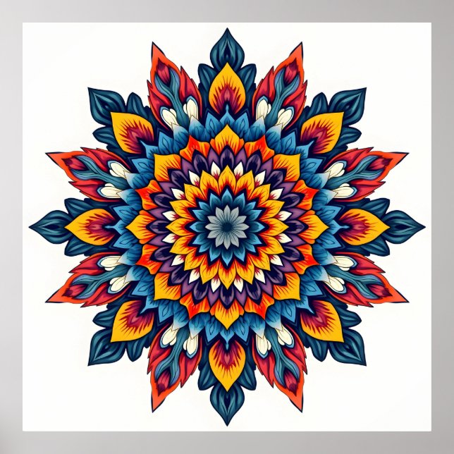 Poster Mandala em branco (Frente)