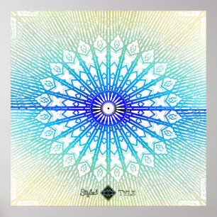 Poster Mandala Espelho Sombrio ( Arco-Íris )