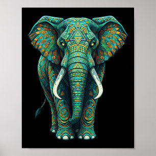 Poster Mandala Espiritual Elefante Zen Arte Mindfulness S