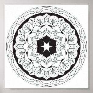 Poster Mandala Floral Colorido 060517_4