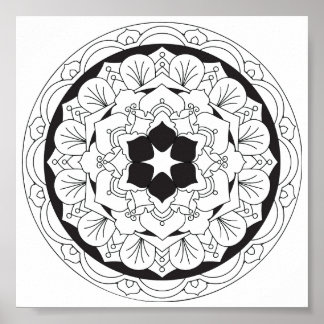 Poster Mandala Floral Colorido 060517_4