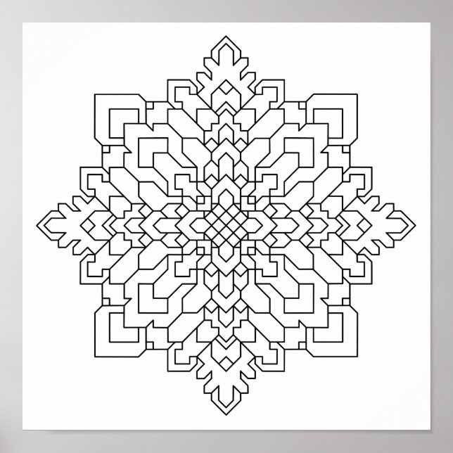 Poster Mandala Geométrica #13 (Frente)