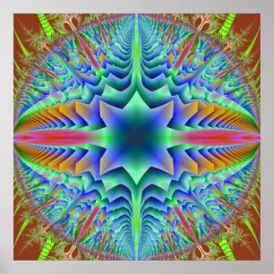 Póster Mandala inflando