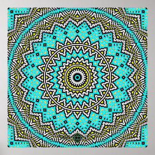Póster Mandalá Mosaico Invertido 2