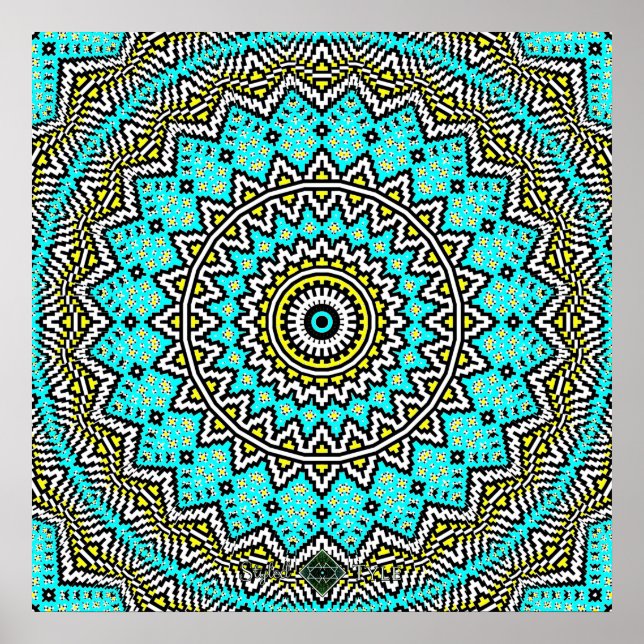 Póster Mandalá Mosaico Invertido 2 (Frente)