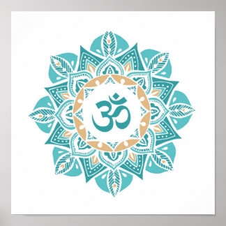 Poster Mandala Om espiritual
