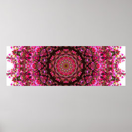 Poster Mandala Panorâmica Rosa