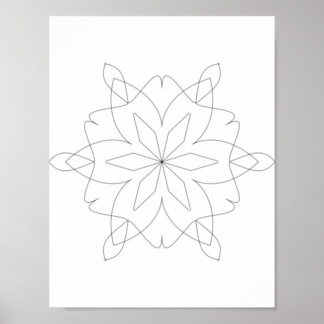 Poster - Mandala para Cor (Frente)