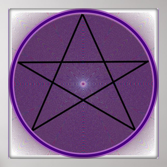 Poster Mandala Pentagram (Frente)