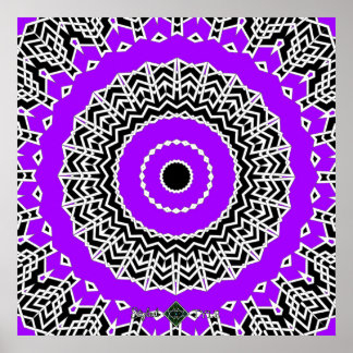 Póster Mandala Prisma (Roxo)