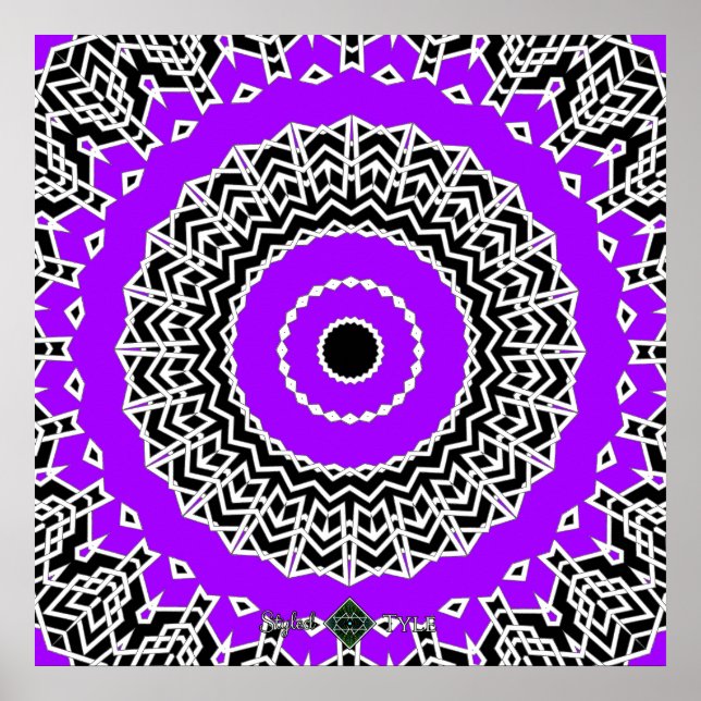 Póster Mandala Prisma (Roxo) (Frente)