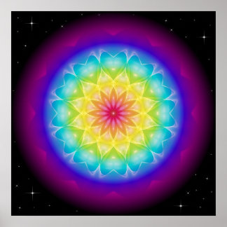 Poster Mandala Rainbow I