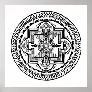 Poster Mandala tibetana