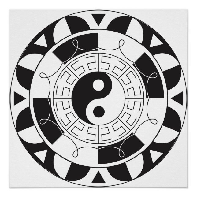 Póster Mandala Yin Yang (Frente)