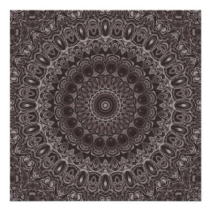 Póster Mandalas de Aquarela em Veludo Profundo em Tons de
