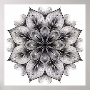 Poster Mandalas de Bloom em Camadas