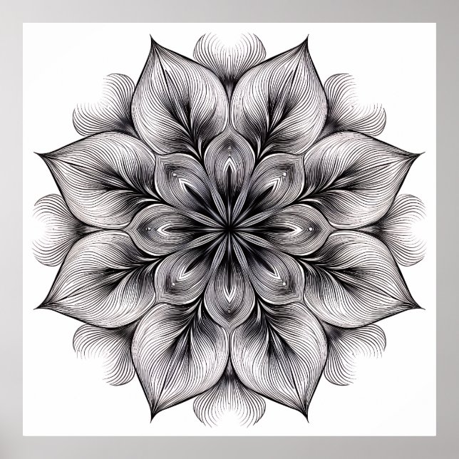 Poster Mandalas de Bloom em Camadas (Frente)