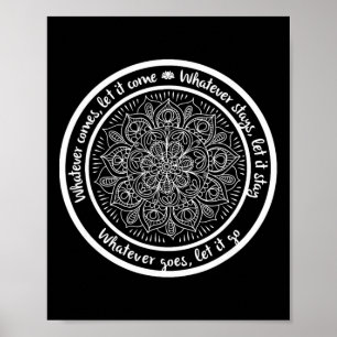 Poster Mandalas de Meditação para o que Vier Ditados de Y