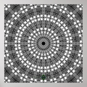 Póster Mandalas de Reflexão Invertida