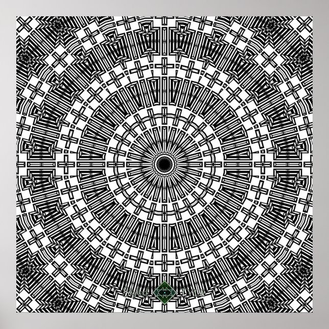 Póster Mandalas de Reflexão Invertida (Frente)