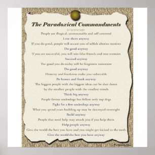 Poster Mandamentos paradoxais