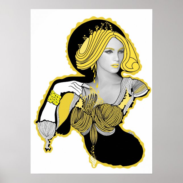 Poster Mandarina Yellow Diva (Frente)