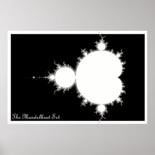 Póster Mandelbrot ajustou-se (o negativo)