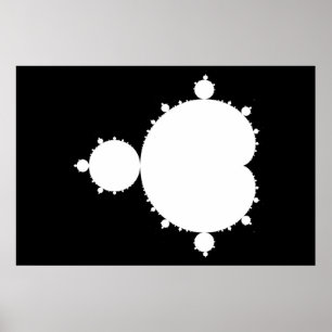 Poster Mandelbrot branco