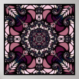 Poster Mandelbrot Colorido Kaleidoscópio