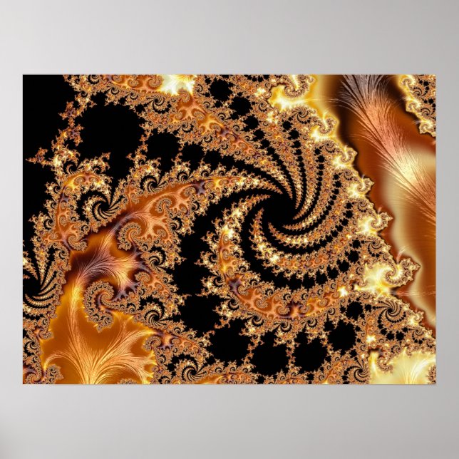 Poster Mandelbrot define café de Arte Digital Fractal (Frente)
