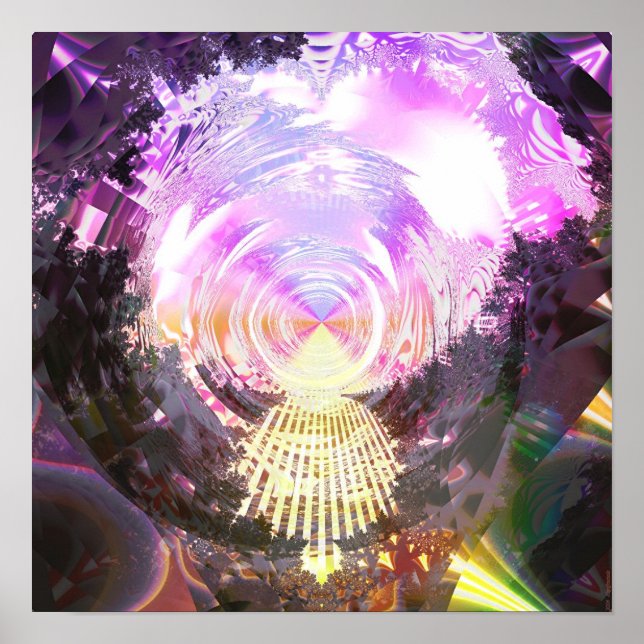 Poster Mandelbrot Metálico 3 (Frente)