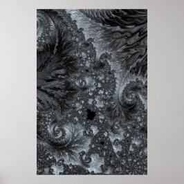 Poster Mandelbrot na Terra do Gelo Abstrato Fractal Moder