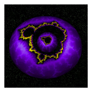 Póster Mandelbrot Roxo Em Um Mandelbrot