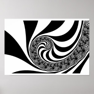 Póster Mandelbrot Zebra Spiral