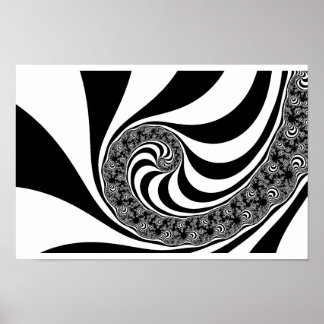 Póster Mandelbrot Zebra Spiral