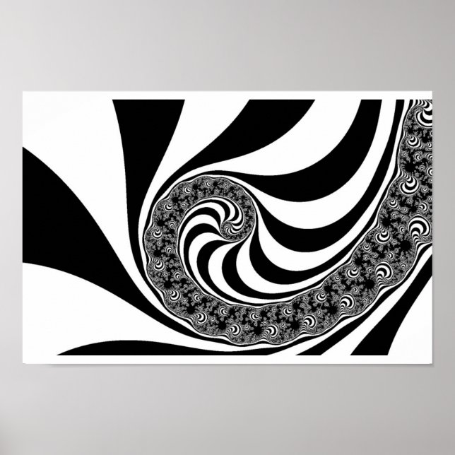 Póster Mandelbrot Zebra Spiral (Frente)