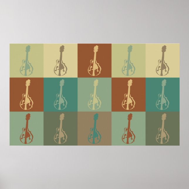 Póster Mandolin Pop Art (Frente)