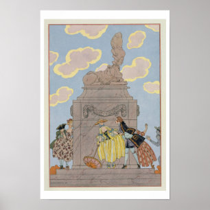 Poster Mandoline, ilustração para "Fetes Galantes" pelo