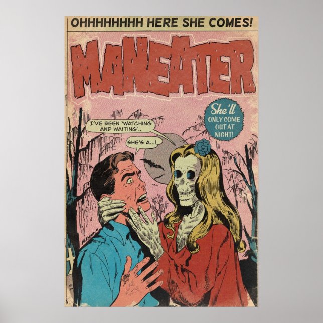 Poster MANEATER Quic Book Parody Art (Frente)