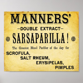 Poster Maneiras de extração dupla de Sarsaparilla Impress