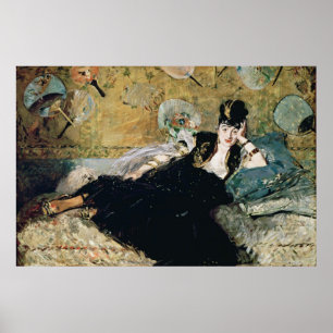Póster Manet   a senhora com fãs