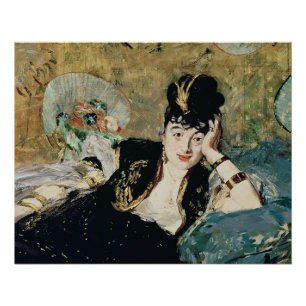 Póster Manet   a senhora com fãs